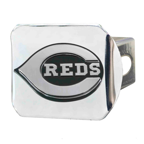 fanmats MLB - Cincinnati Reds Chrome on Chrome Hitch Cover