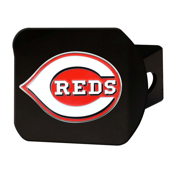 fanmats MLB - Cincinnati Reds Color on Black Hitch Cover