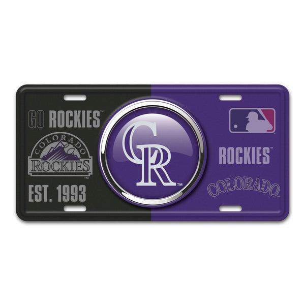 fanmats MLB - Colorado Rockies Embossed Metal License Plate