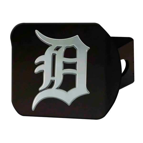 fanmats MLB - Detroit Tigers Chrome on Black Hitch Cover