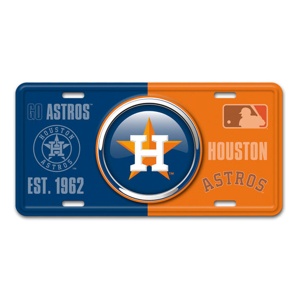 fanmats MLB - Houston Astros Embossed Metal License Plate