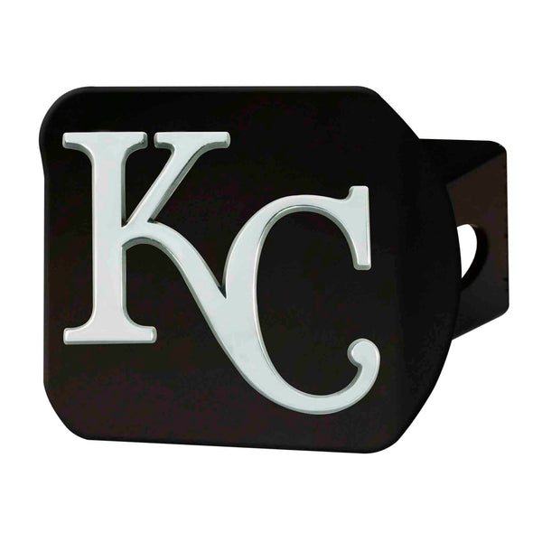 fanmats MLB - Kansas City Royals Chrome on Black Hitch Cover