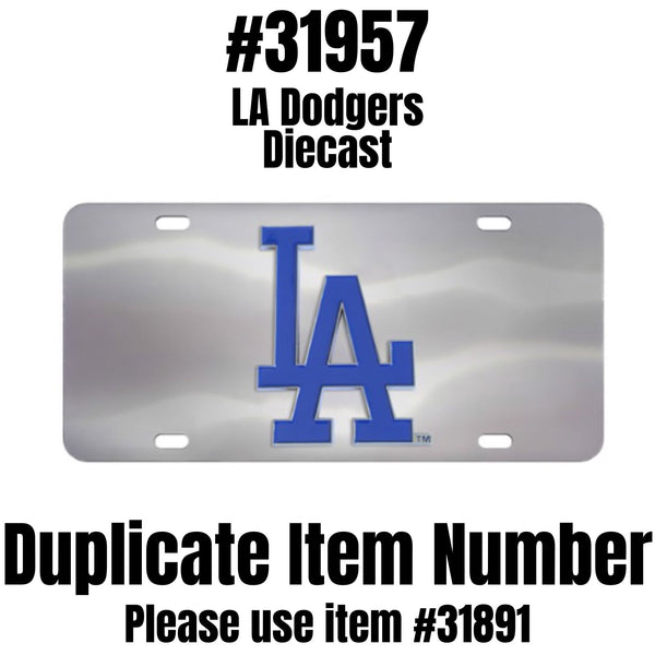 fanmats MLB - Los Angeles Dodgers Chrome Diecast License Plate