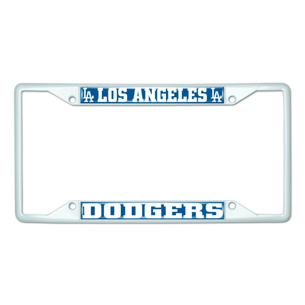 fanmats MLB - Los Angeles Dodgers-White License Plate Frame