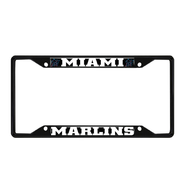 fanmats MLB - Miami Marlins Black License Plate Frame