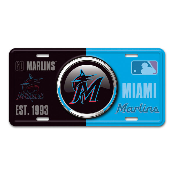 fanmats MLB - Miami Marlins Embossed Metal License Plate