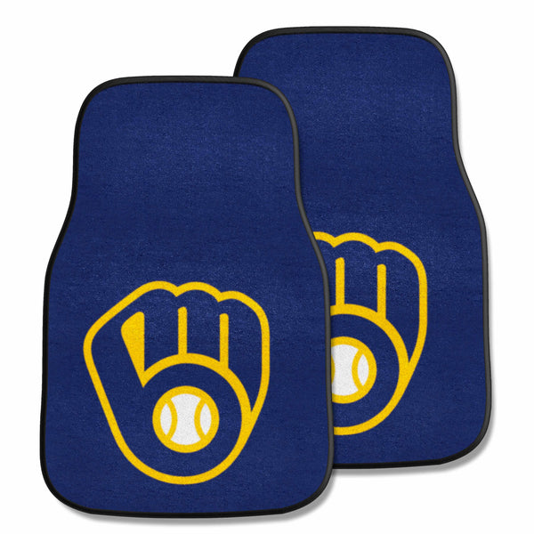fanmats MLB - Milwaukee Brewers 2-pc Carpet Car Mat Set