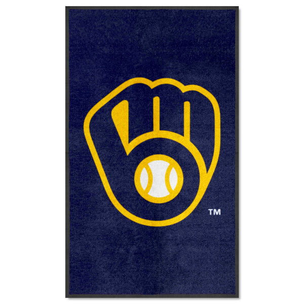 fanmats MLB - Milwaukee Brewers 3X5 Logo Mat - Portrait