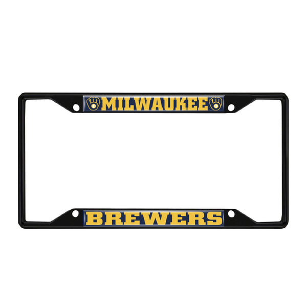 fanmats MLB - Milwaukee Brewers Black License Plate Frame