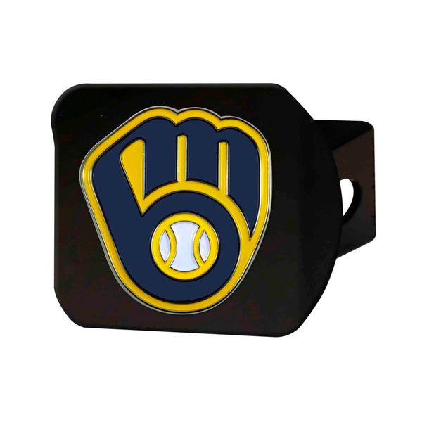 fanmats MLB - Milwaukee Brewers Color on Black Hitch Cover