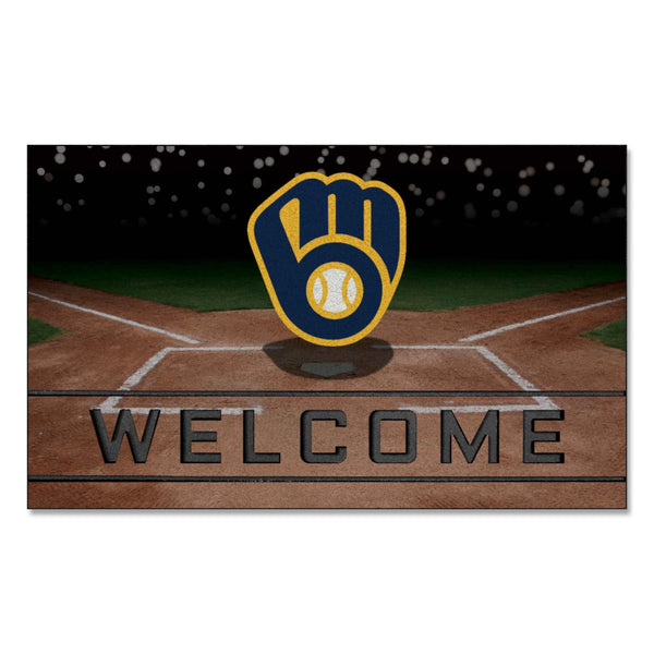 fanmats MLB - Milwaukee Brewers Crumb Rubber Door Mat