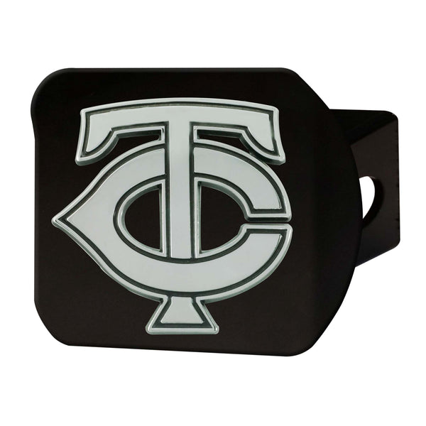 fanmats MLB - Minnesota Twins Chrome on Black Hitch Cover