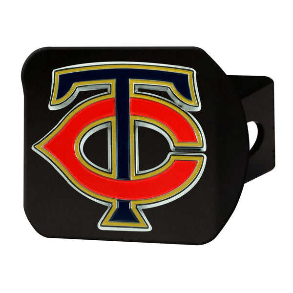 fanmats MLB - Minnesota Twins Color on Black Hitch Cover