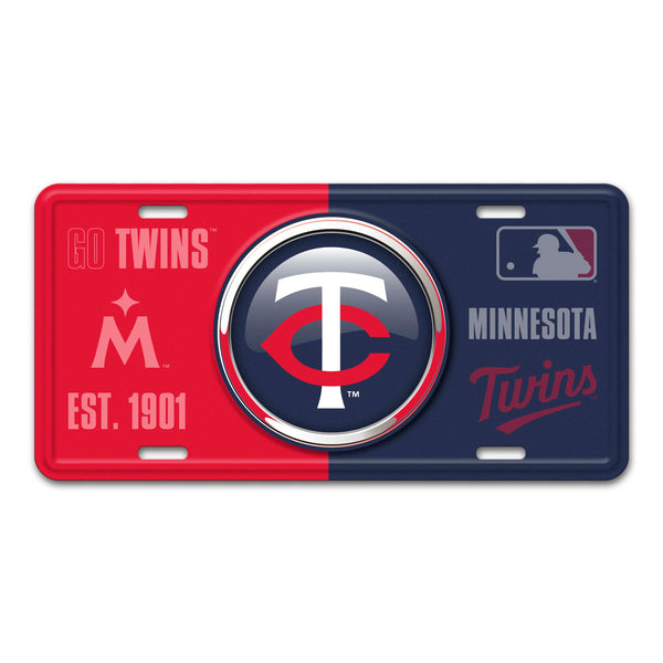fanmats MLB - Minnesota Twins Embossed Metal License Plate