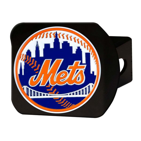 fanmats MLB - New York Mets Color on Black Hitch Cover