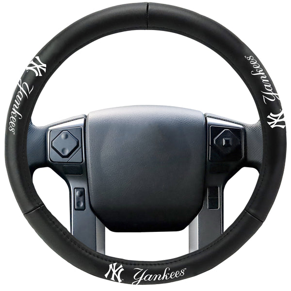 fanmats MLB - NEW YORK YANKEES Genuine Leather Steering Cover