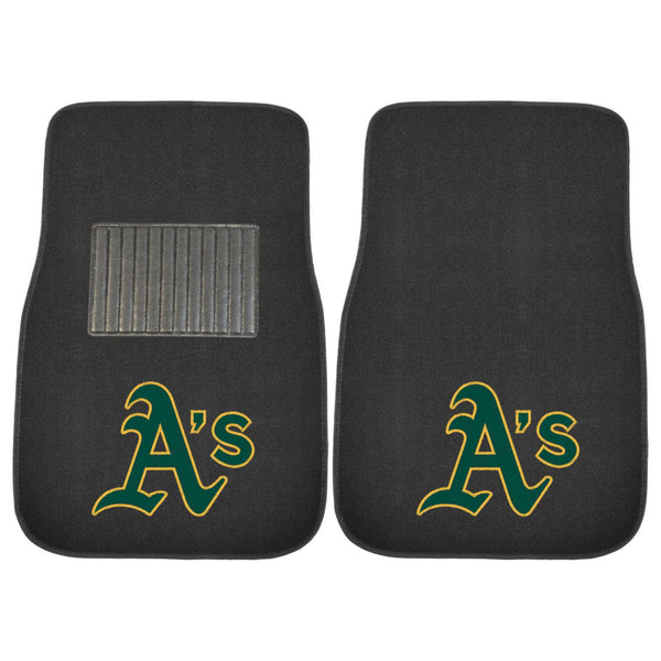 fanmats MLB - Oakland Athletics 2-pc Embroidered Car Mat Set