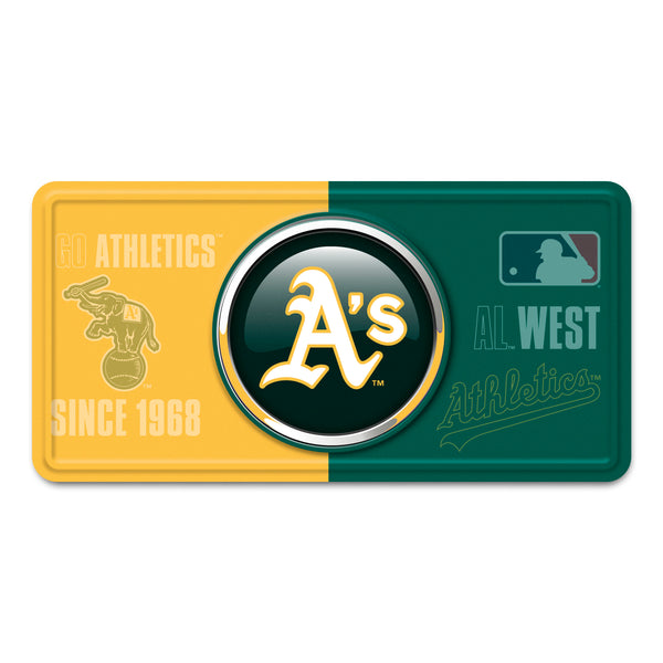 fanmats MLB - Oakland Athletics Embossed Metal License Plate