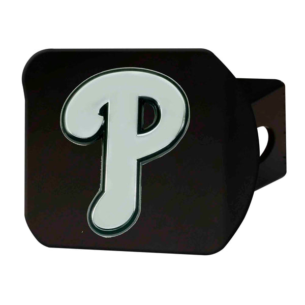 fanmats MLB - Philadelphia Phillies Chrome on Black Hitch Cover