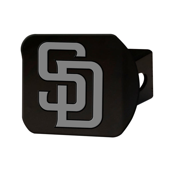 fanmats MLB - San Diego Padres Chrome on Black Hitch Cover