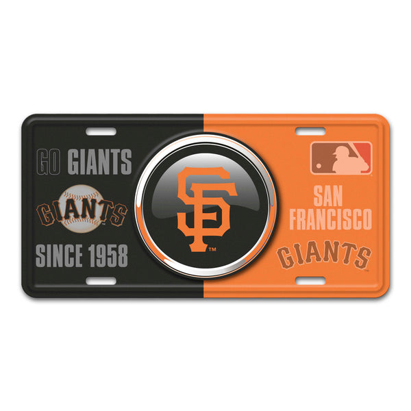 fanmats MLB - San Francisco Giants Embossed Metal License Plate