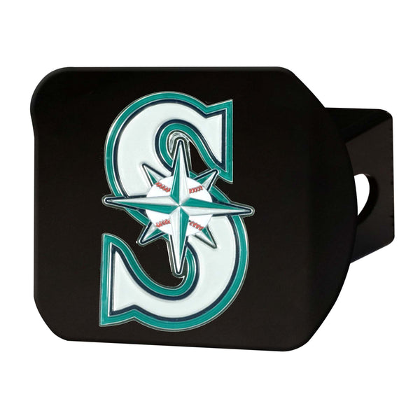 fanmats MLB - Seattle Mariners Color on Black Hitch Cover