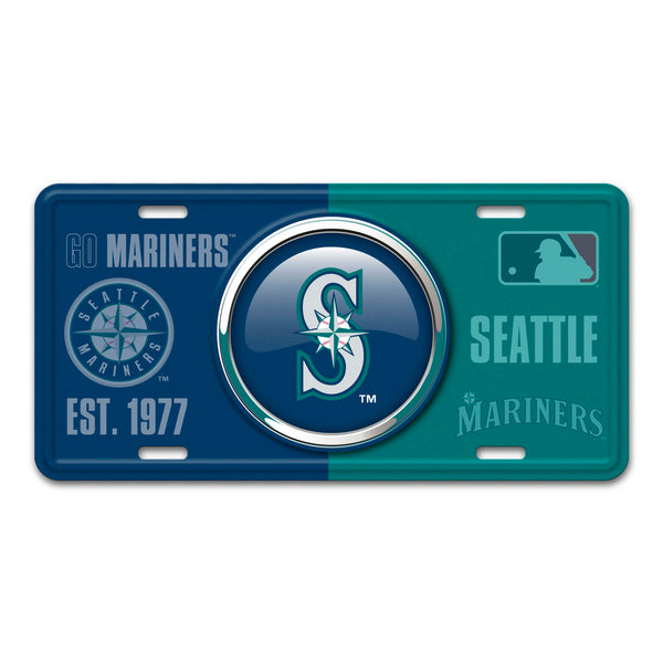 fanmats MLB - Seattle Mariners Embossed Metal License Plate