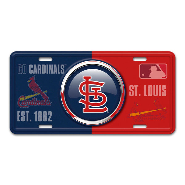 fanmats MLB - St. Louis Cardinals Embossed Metal License Plate