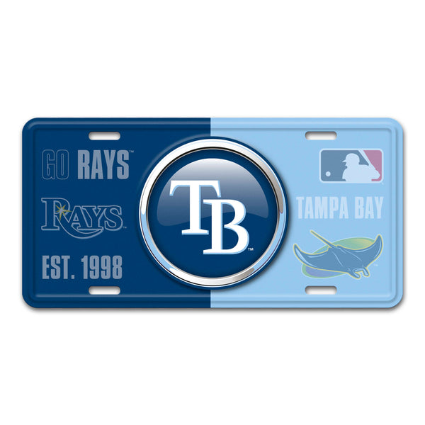 fanmats MLB - Tampa Bay Rays Embossed Metal License Plate