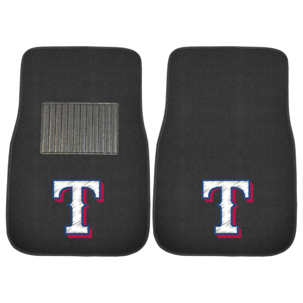 fanmats MLB - Texas Rangers 2-pc Embroidered Car Mat Set