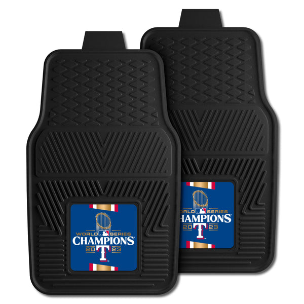 fanmats MLB – TEXAS RANGERS - 2023 WORLD SERIES CHAMPIONS2-pc Vinyl Car Mat