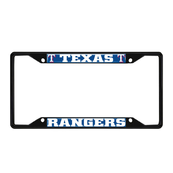fanmats MLB - Texas Rangers Black License Plate Frame