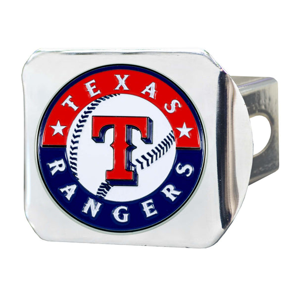 fanmats MLB - Texas Rangers Color on Chrome Hitch Cover