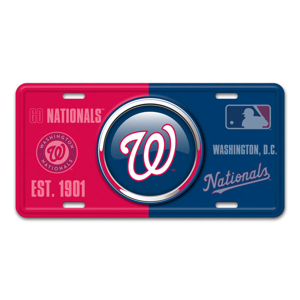 fanmats MLB - Washington Nationals Embossed Metal License Plate