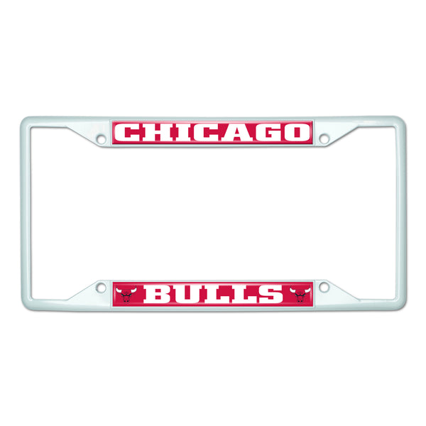 fanmats NBA - Chicago Bulls White License Plate Frame