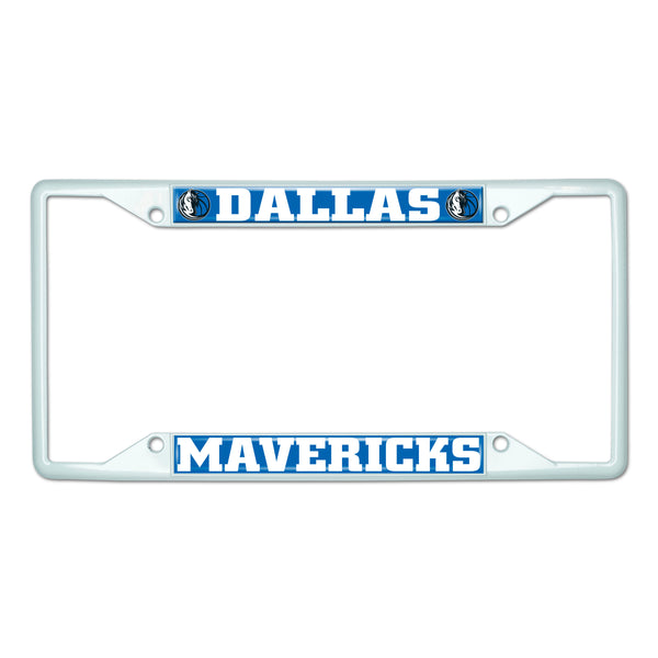 fanmats NBA - Dallas Mavericks White License Plate Frame