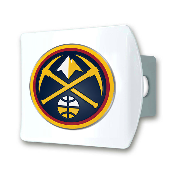fanmats NBA - Denver Nuggets Color on White Hitch Cover