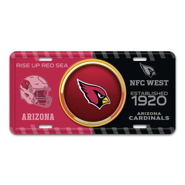 fanmats NFL - Arizona Cardinals Embossed Metal License Plate