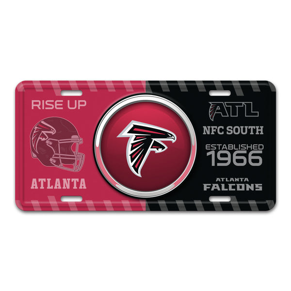 fanmats NFL - Atlanta Falcons Embossed Metal License Plate