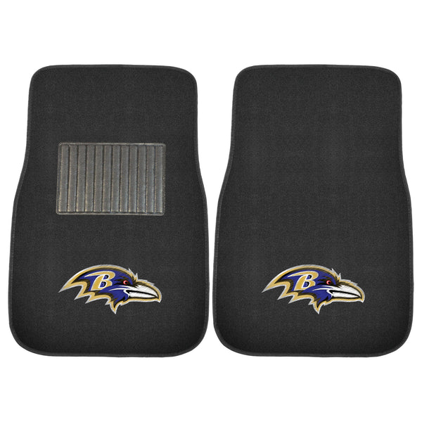 fanmats NFL - Baltimore Ravens 2-pc Embroidered Car Mat Set