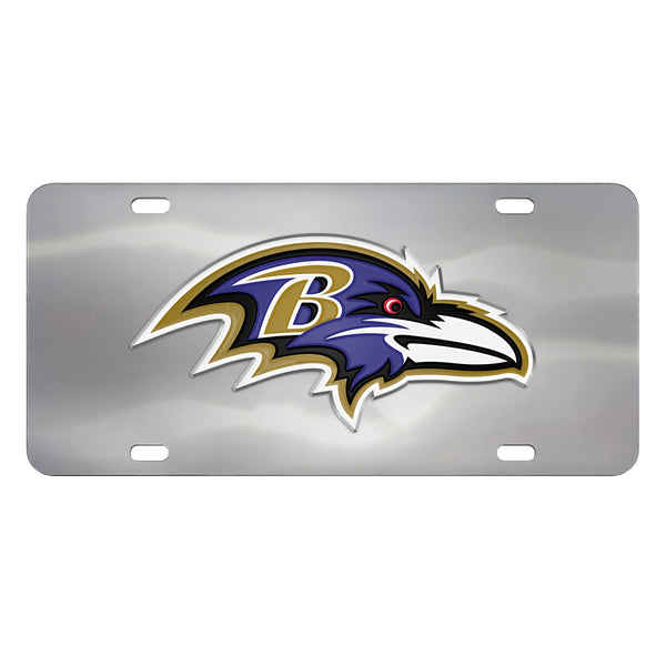 fanmats NFL - Baltimore Ravens Chrome Diecast License Plate