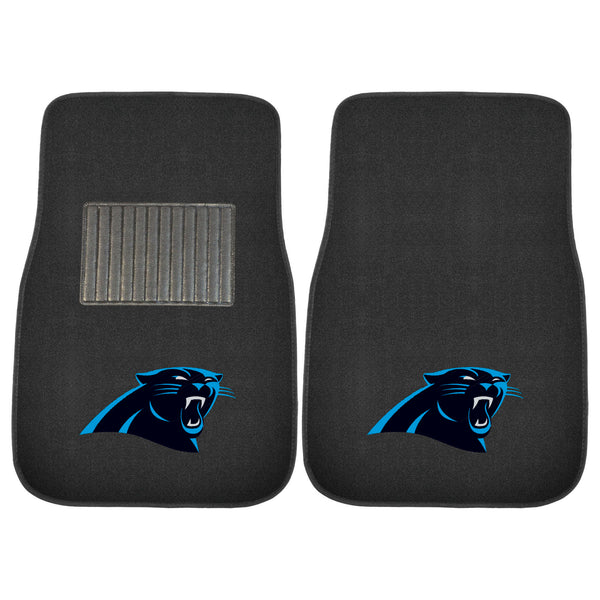fanmats NFL - Carolina Panthers 2-pc Embroidered Car Mat Set
