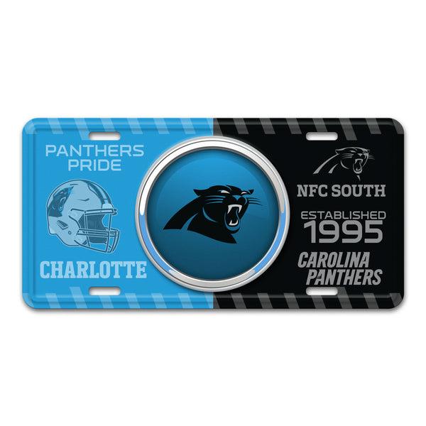 fanmats NFL - Carolina Panthers Embossed Metal License Plate