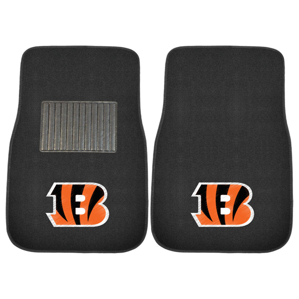 fanmats NFL - Cincinnati Bengals 2-pc Embroidered Car Mat Set
