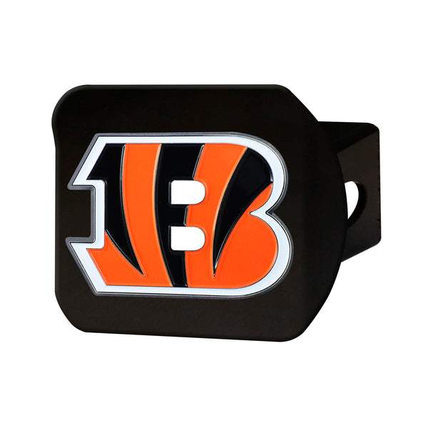 fanmats NFL - Cincinnati Bengals Color on Black Hitch Cover