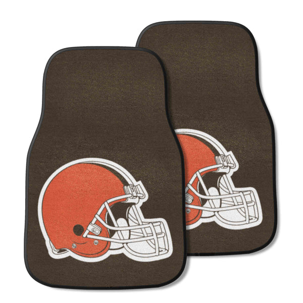 fanmats NFL - Cleveland Browns 2-pc Carpet Car Mat Set