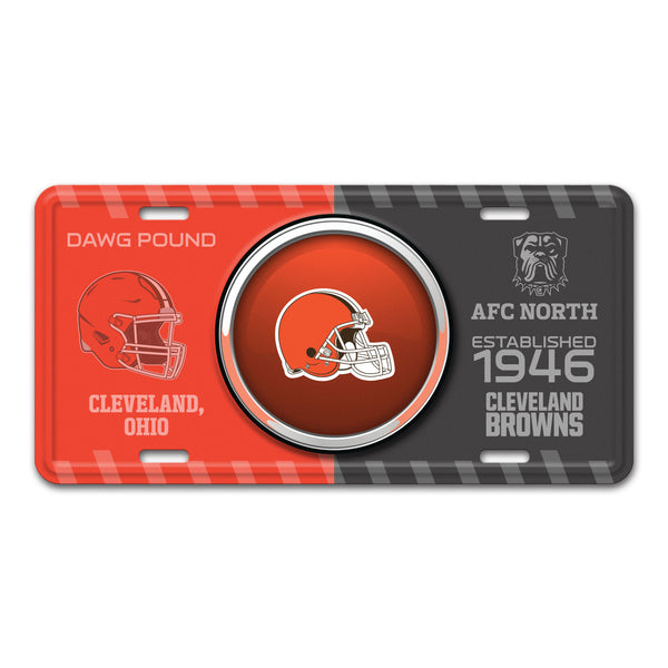fanmats NFL - Cleveland Browns Embossed Metal License Plate