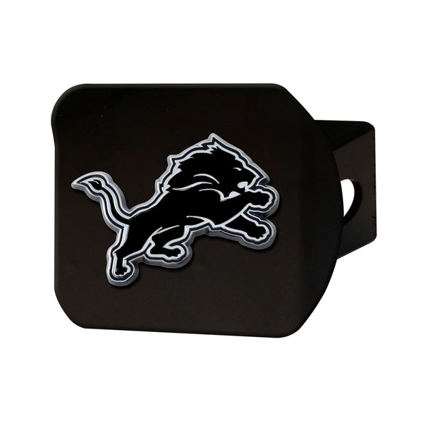 fanmats NFL - Detroit Lions Chrome on Black Hitch Cover