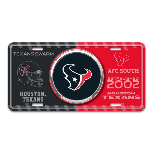 fanmats NFL - Houston Texans Embossed Metal License Plate