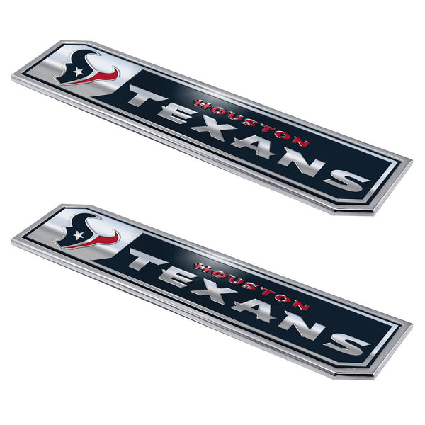 fanmats NFL - Houston Texans Embossed Truck Emblem 2-pk